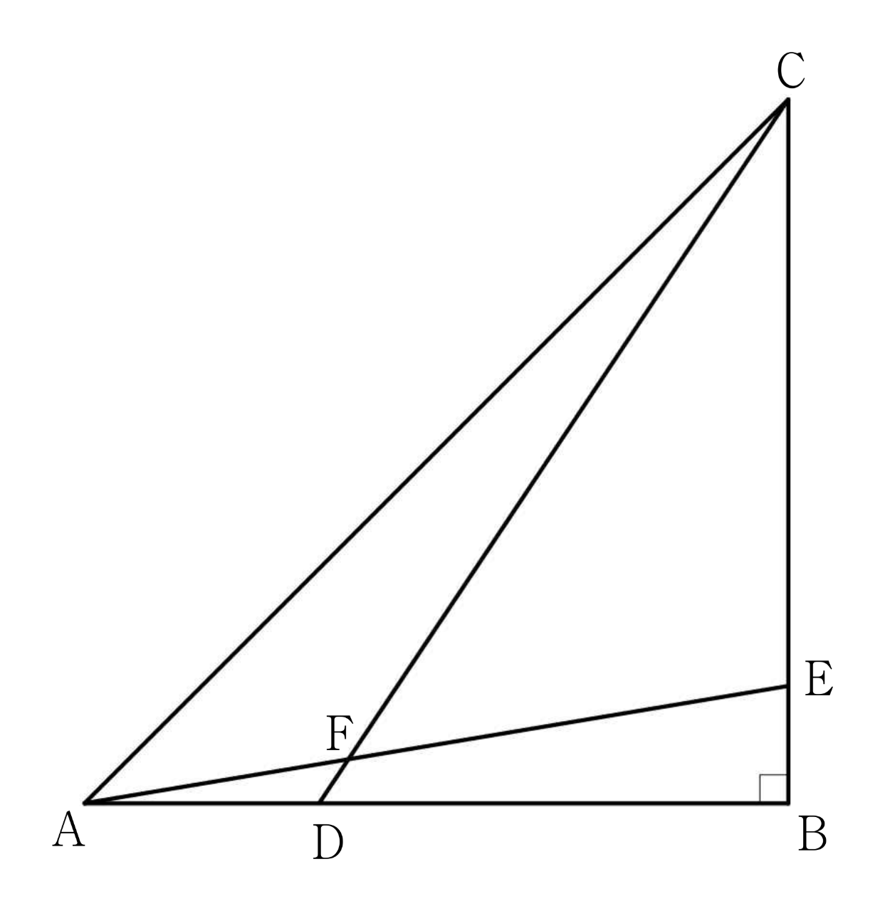 삼각형 ABC와 점 D, E, F