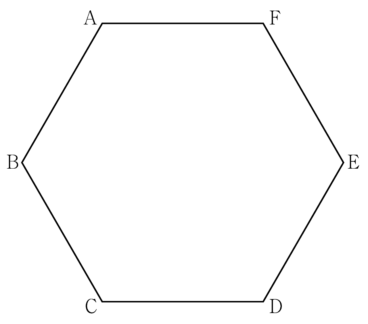 정육각형 ABCDEF