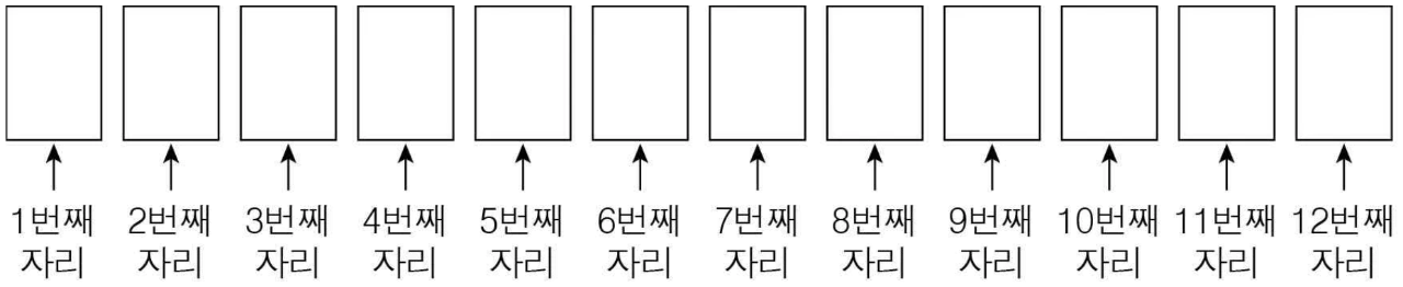 12개 카드 자리
